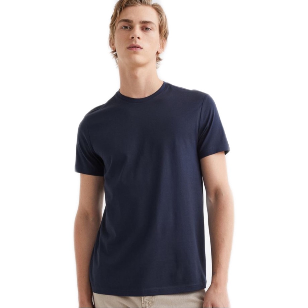 🔥H&M Divided mens guys t-shirt tee navy blue size medium gift